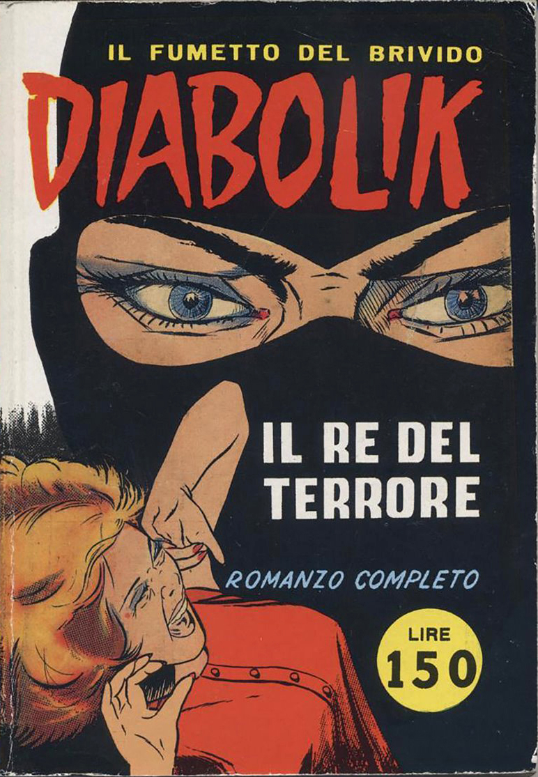 La copertina del primo numero di Diabolik del 01 novembre 1962.